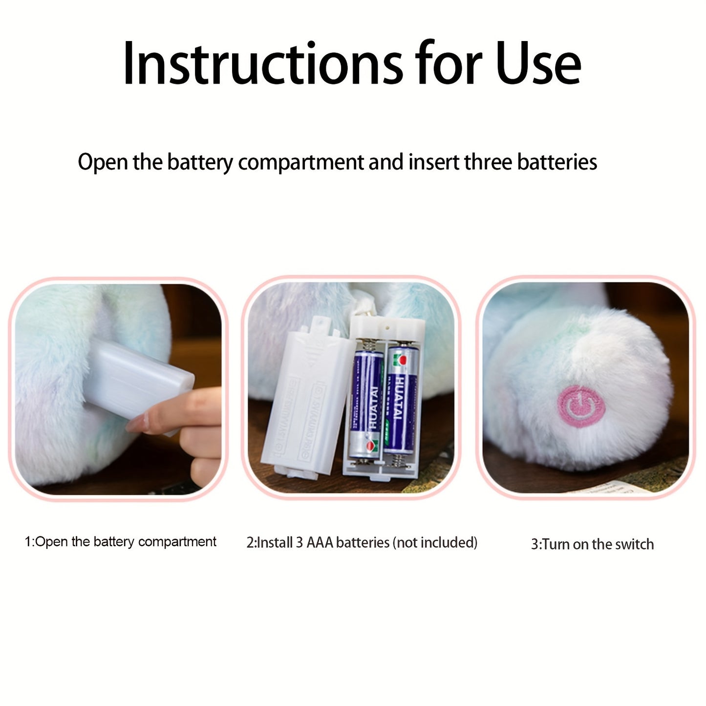 Świecący pluszowy królik 35cm