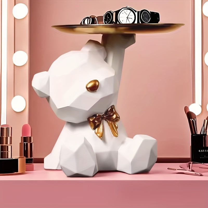 Uroczy miś z tacką na klucze