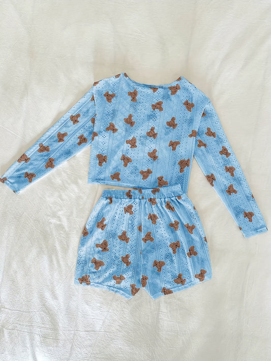 Piżama niebieska misie