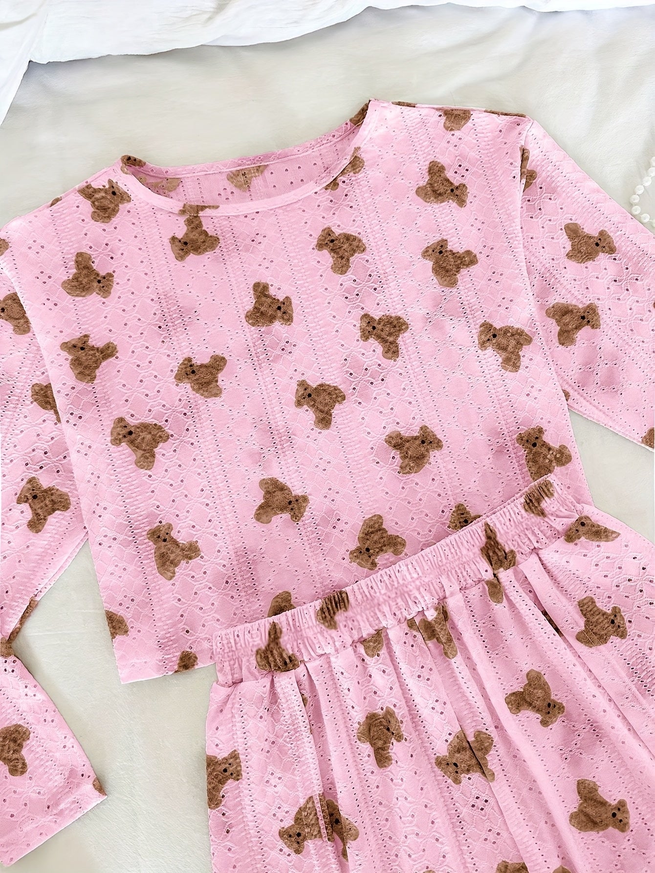 Delikatna piżama z misiem