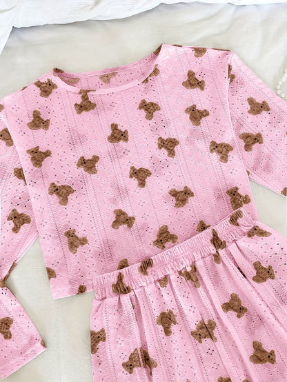 Delikatna piżama z misiem