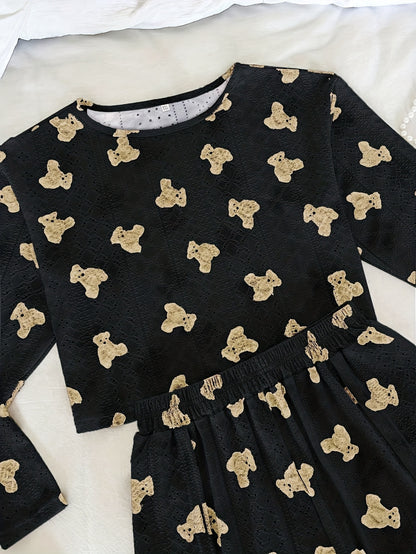 Delikatna piżama z misiem