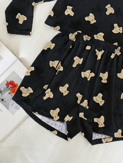 Delikatna piżama z misiem