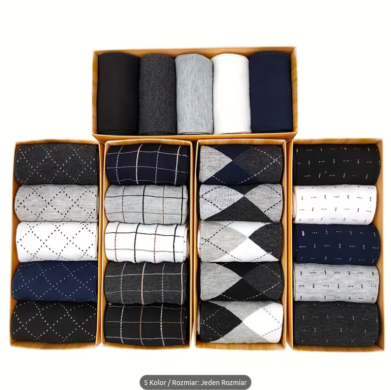 5-pak męskich skarpet codziennych