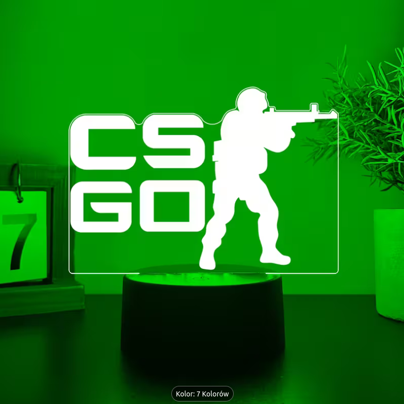 CS GO lamkpa LED 7 kolorów