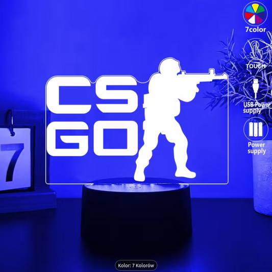 CS GO lamkpa LED 7 kolorów