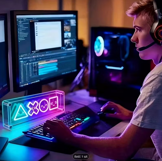 Neonowe lustro lampka