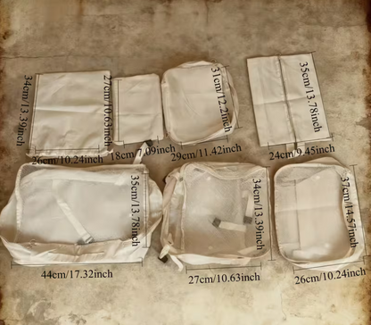 Zestaw organizerów podróżnych 7-części