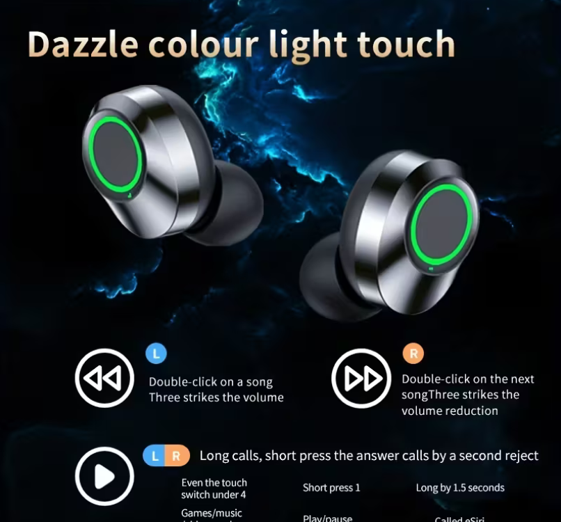 Słuchawki douszne dotykowe