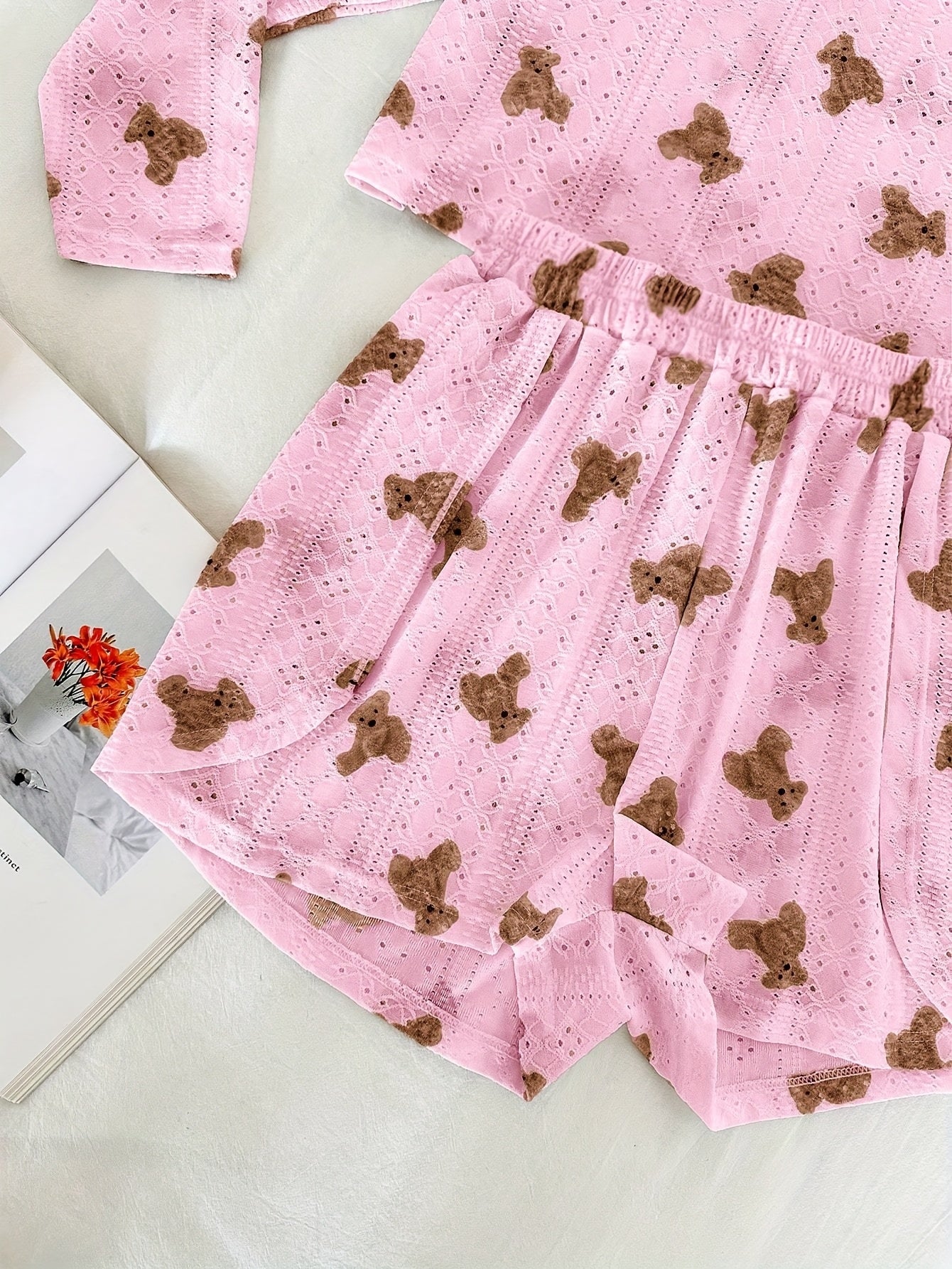 Delikatna piżama z misiem