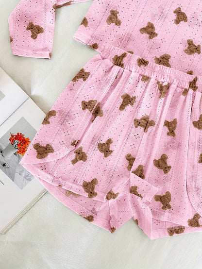 Delikatna piżama z misiem