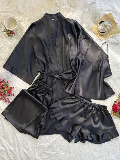 4-częściowy komplet piżam (3 kolory)