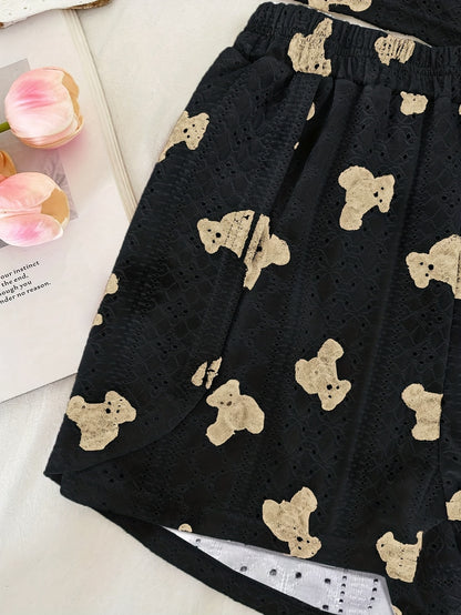 Delikatna piżama z misiem