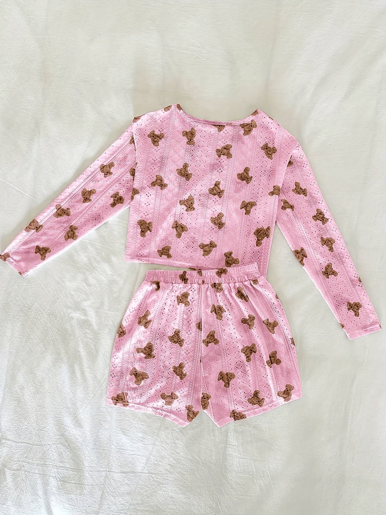 Delikatna piżama z misiem