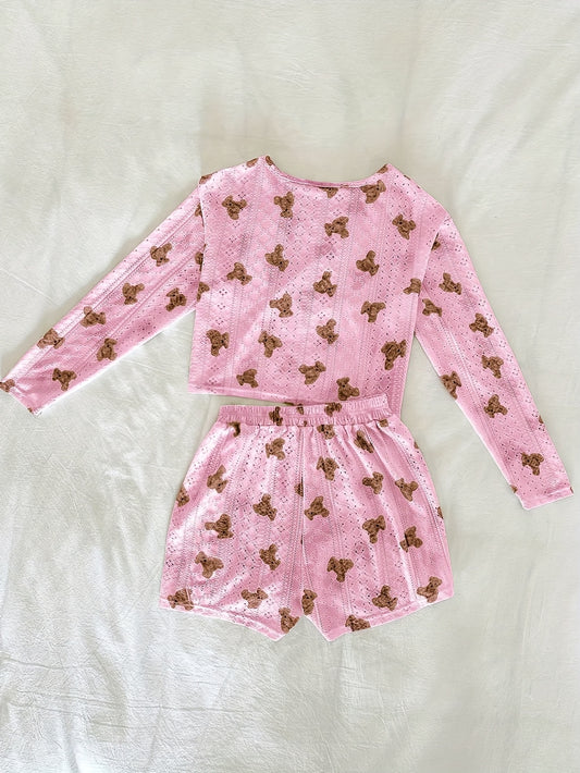 Delikatna piżama z misiem