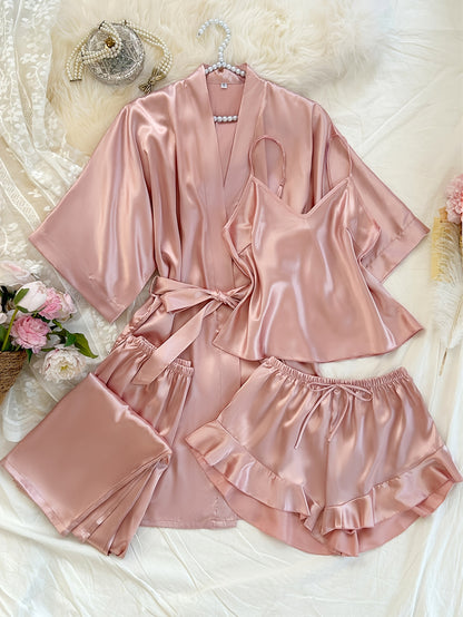 4-częściowy komplet piżam (3 kolory)